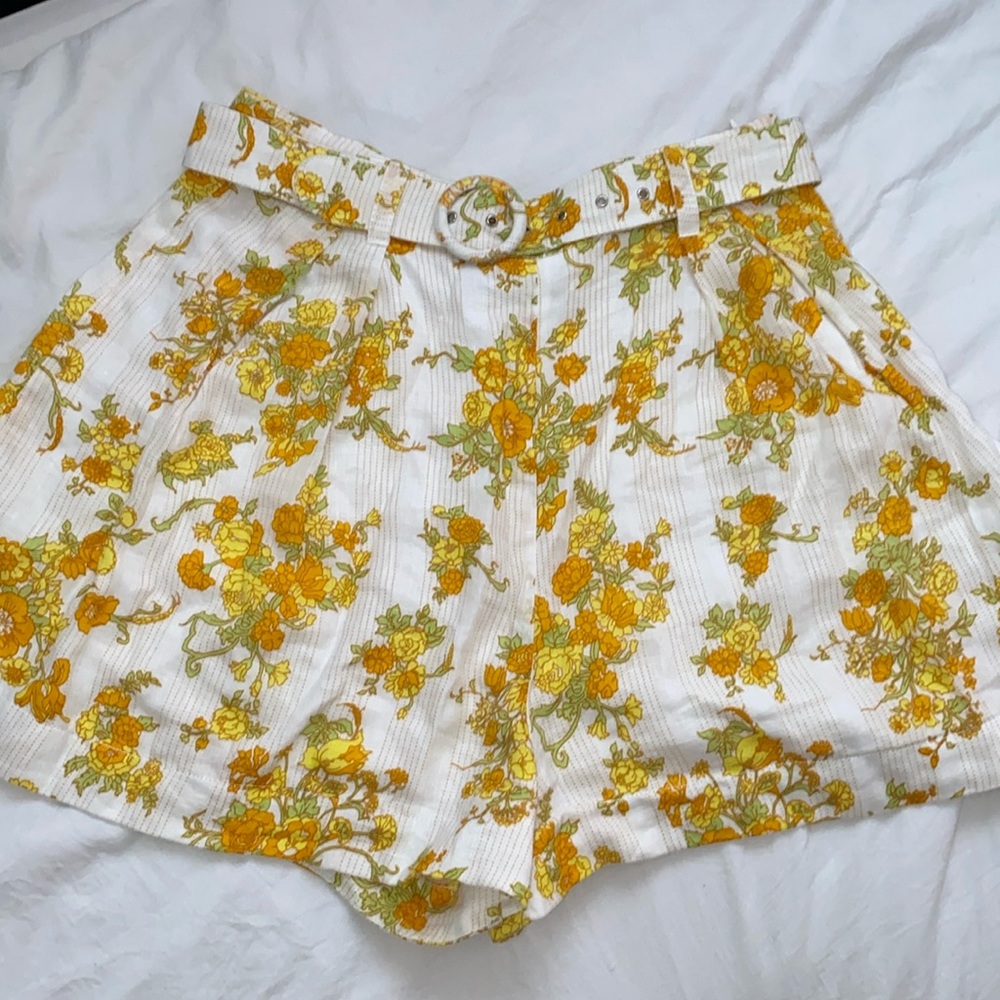 Faithfull The Brand Linen Shorts With Belt